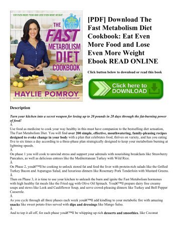 The Fast Metabolism Diet Pdf Download